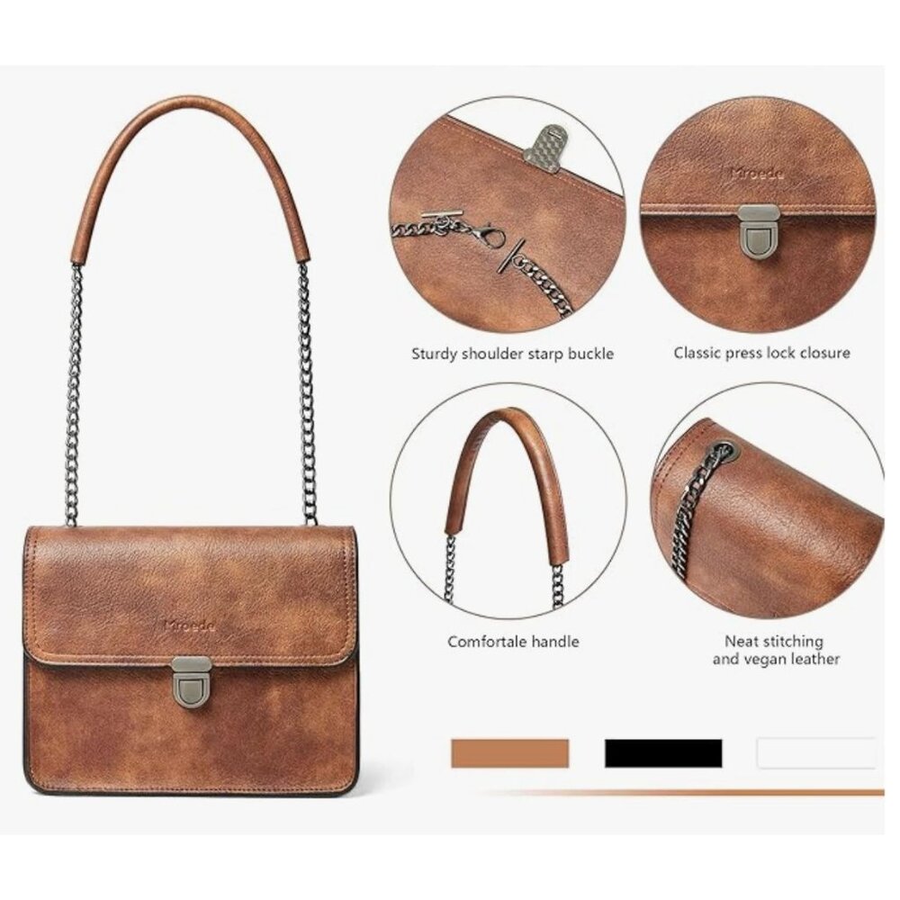 Quilted Crossbody Bags for Women 3-Pockets Crossbody Purses Vegan Leather Should